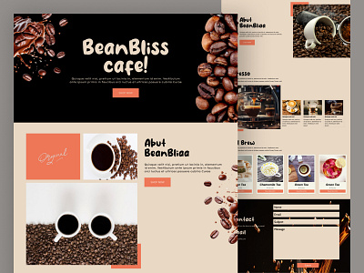 Coffee Website design 3d animation graphic design motion graphics ui wpml