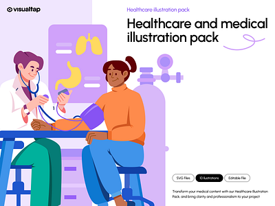 Healthcare & Medical Illustrations 🌡️ doctor health healthcare healthy hospital illustration illustrations medical patients premium sick