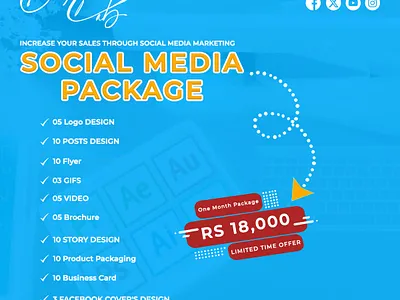 Social Media Package app branding design graphic design illustration logo typography ui ux vector