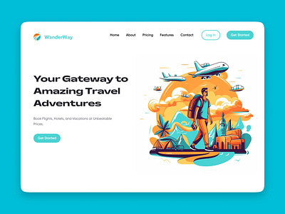 Travel Agency Homepage Design adventure book hotels flight tickets holiday booking hotesl travel travel agency travel plaform vacation