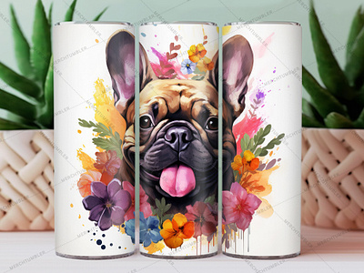 French Bulldog Skinny Tumbler Wrap 20 oz tumbler 30 oz tumbler bulldog art bulldog design bulldog vector bulldog vector tumbler color image custom design design french template illustration photography skinny tumbler sublimation tumbler design tumbler sublimation tumbler vector art tumbler warp vector art waterslide tumbler