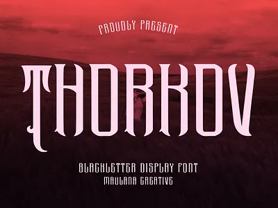 Thorkov Blackletter Display Font blackletter font branding font fonts graphic design handmade font logo maulana creative nostalgic