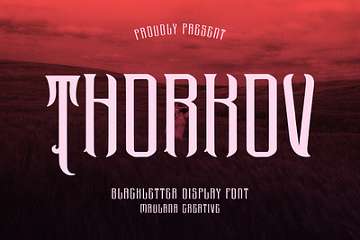 Thorkov Blackletter Display Font blackletter font branding font fonts graphic design handmade font logo maulana creative nostalgic