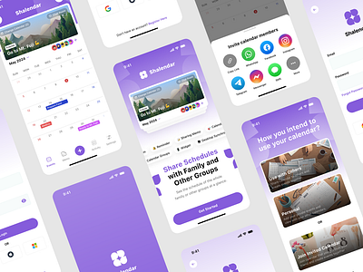 Shalendar - Shared Calendar App calendar calendar app design mobile app shared calendar ui ux
