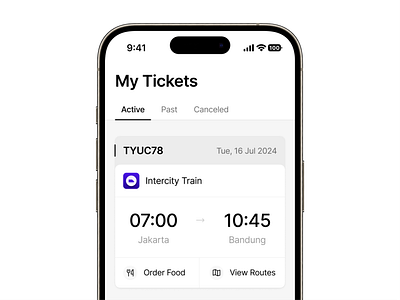Train Ticket 🚅 app booking clean components design icon interface minimal mobile app product public route seat simple ticketing time train transportation travel ui