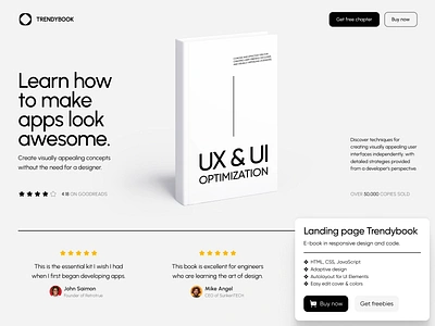 Landing Page Trendybook book book landing book webdesign book website code book website code landing page design book html html landing page landing landingpage template template book landing template book landing page template ui book the18.design trendybook ui book ui book landing ux book