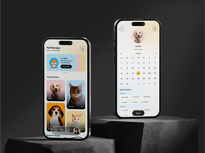 Pet Therapy App appdesign design ios pet therapy ui uidesign