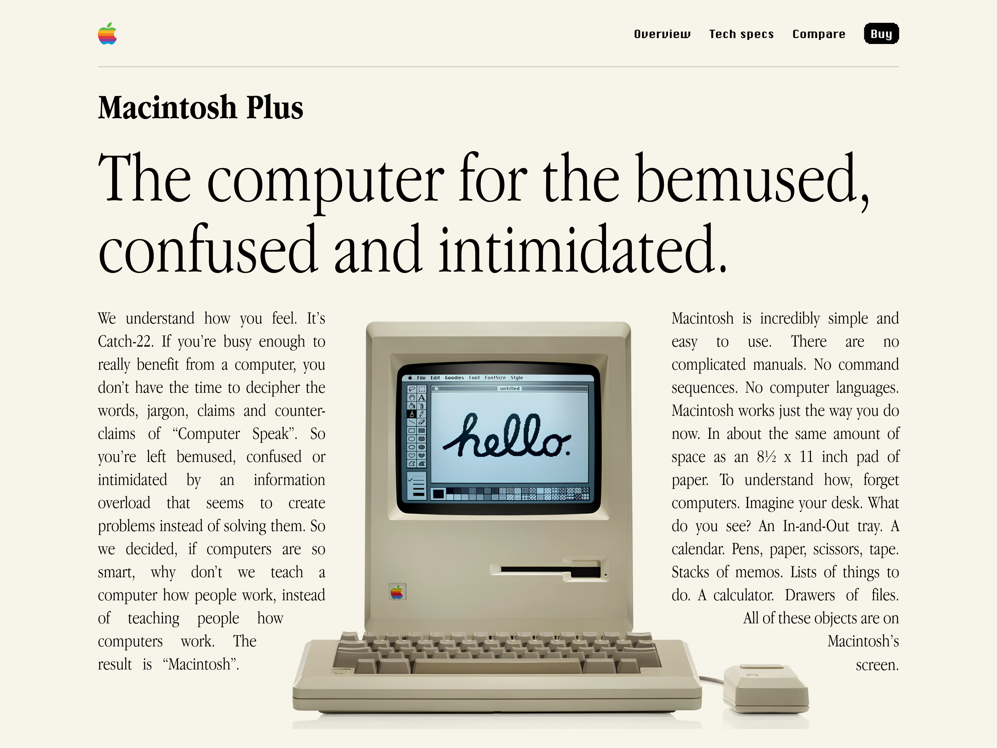 Bored no.1 apple computer landing page macintosh retro ui vintage