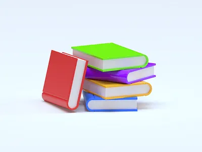 3D books with colorful binding 3d 3dlogo books branding code design graphic design illustration logo new noteworthy poster shot trending ui ux vector