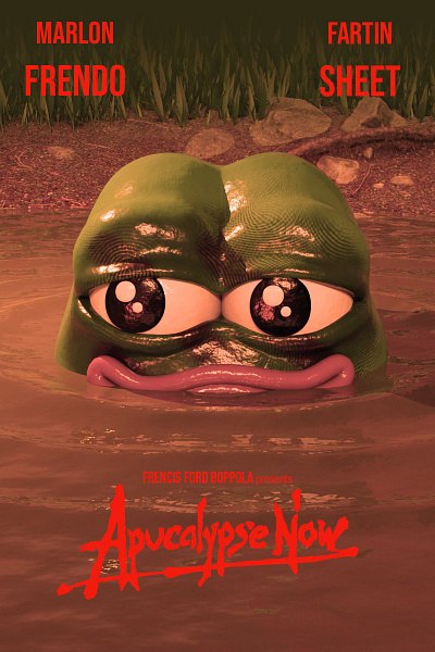 Apucalyspe now 3d 3d environment clay frog illustration meme nft