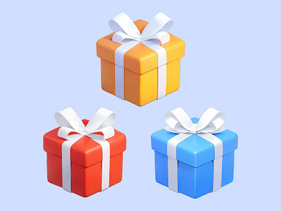 Gift Box Icon Cartoon Illustration 3d anniversary box cartoon cute design gift icon illustration package pastel present rendering ribbon surprise