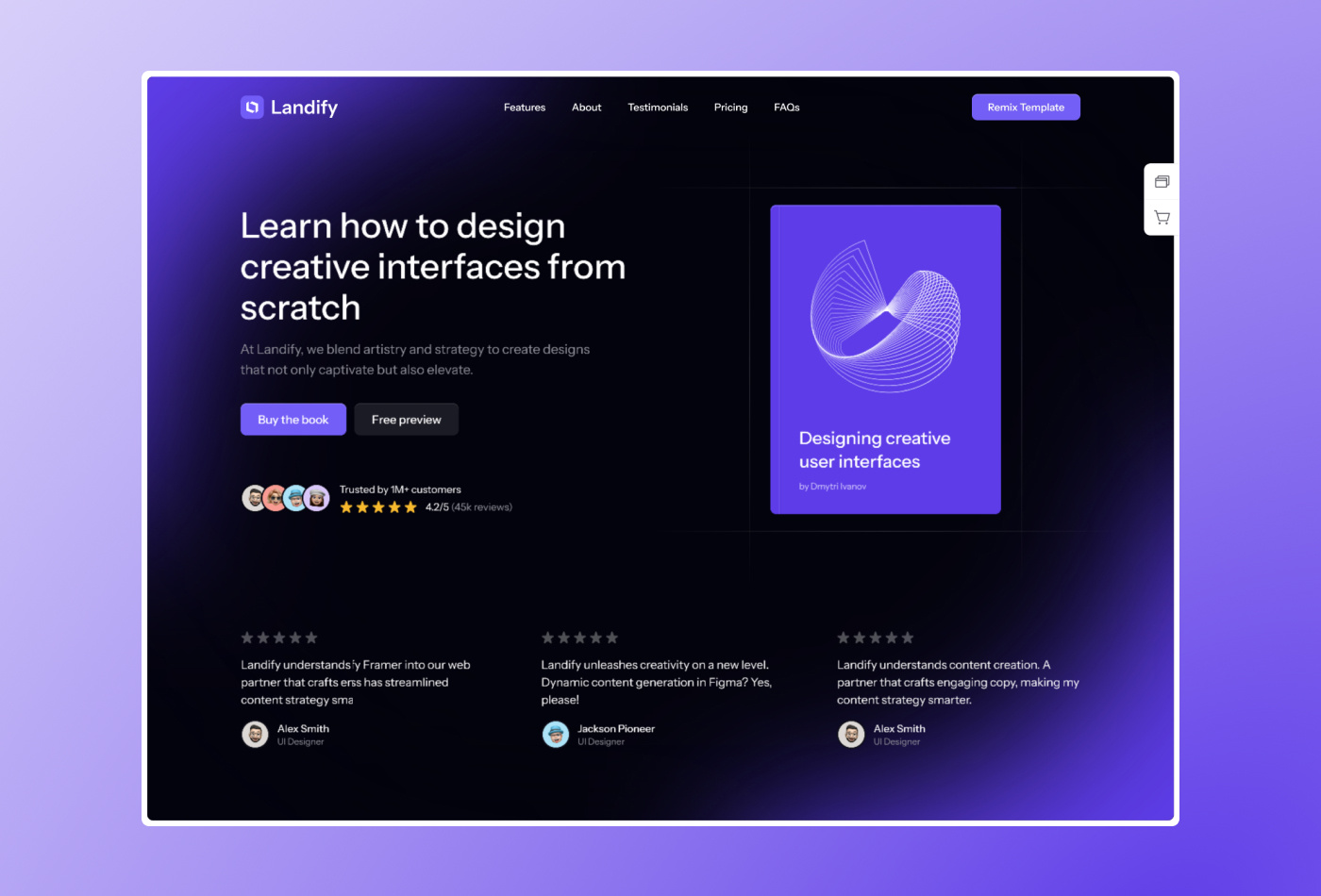 Landify - Framer Templates by Dmytri Ivanov on Dribbble