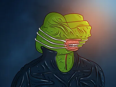 Frenobite #2 frog illustration meme nft
