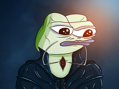 Frenobite #4 frog illustration meme nft
