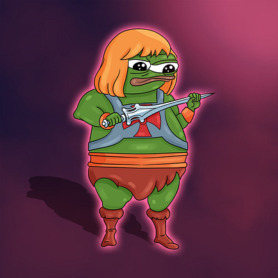 He-Fren frog illustration meme nft