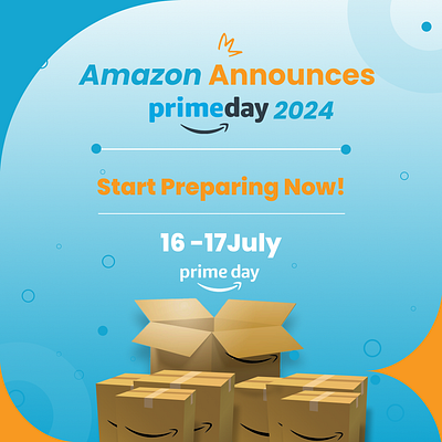 Advertisement post for amazon prime day advertisement branding design graphic design illustration logo typography ui uiux ux vector