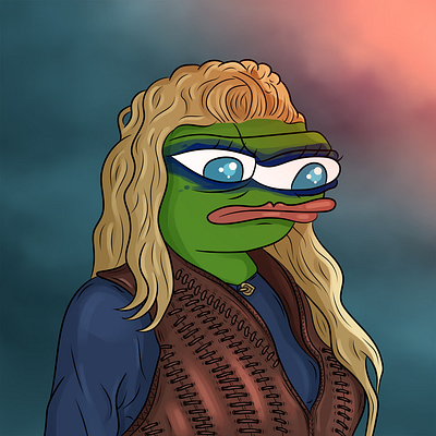 Northfren #4 frog illustration meme nft