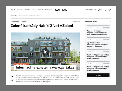 Blog Page Design | GARTAL articles blog design blog page blog page design building corporate news interface minimalist news news page property real estate solar digital uiux user experience user experience design web layout web page web ui web ux