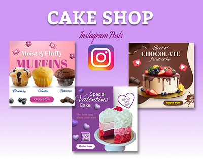 Instagram cake poster design branding cakeposterdesign graphic design posterdesign
