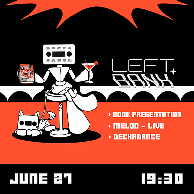 Deckadance Event Poster character design event illustration