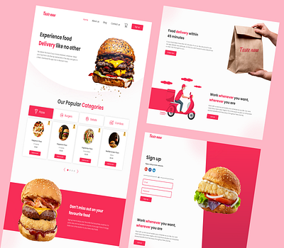 Fast Food Restaurants Ui Design animation graphic design uiux webdesign webdevelopment