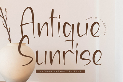 Antique Sunrise - Natural Handwritten Font style