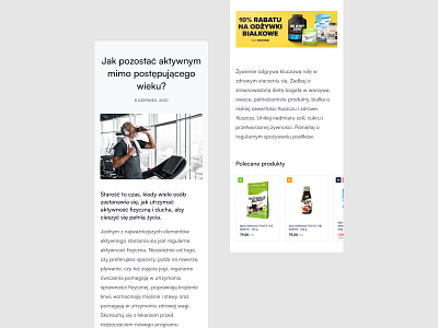 Blog page for supplement company blog bw figma fitness gray sport sports supplements ui ux web website white