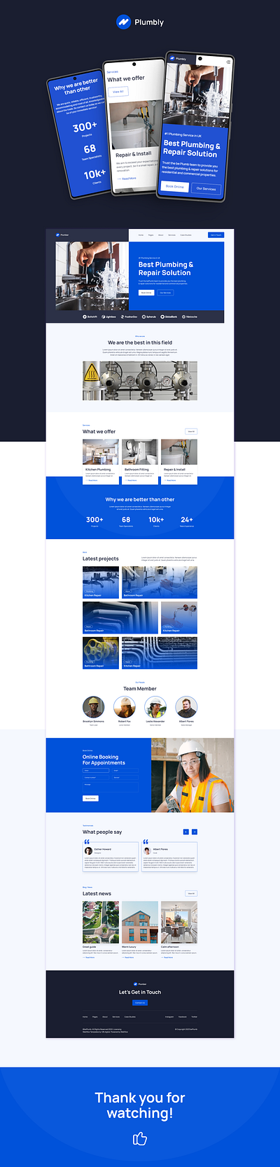 Plumbly design figma design plumber template professional design responsive seo optimized template ui user friendly design web template webdesign webflow webflow design webflow designer webflow designers webflow template website design website template