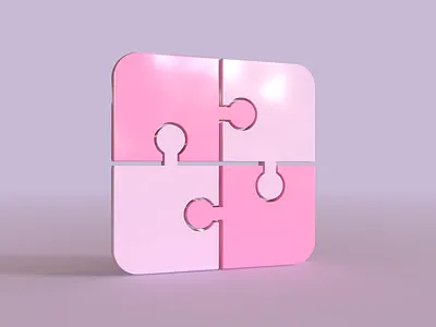 3D PUZZLE - illustration 3d animation app art branding design design3d graphic design icon illustration image logo mesh mobile puzzle typography ui uiux ux vector