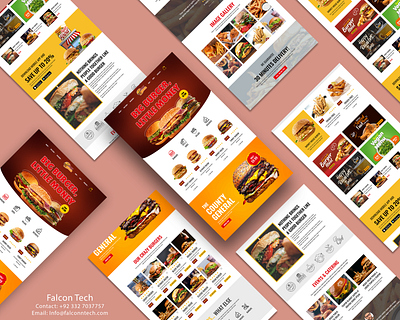 Fast Food Restaurants Website Ui Design animation design graphic design ui web development website design