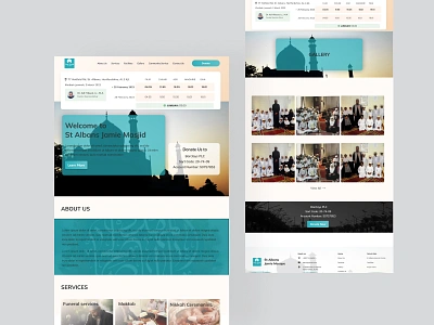 St Albans Jamie Mosque UI UX branding graphic design masjid mosque ui