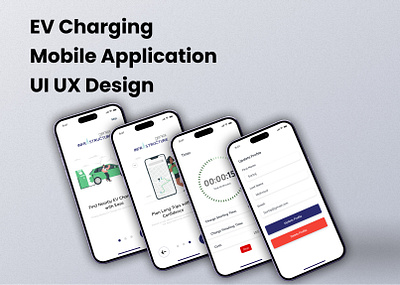 EV Charging App UI UX app app design branding ev graphic design mobile ui