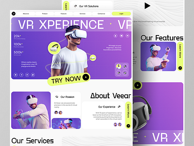 AR/VR Landing Page ai app branding design graphic design logo ui ux vr