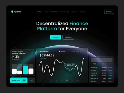 Crypto & Finance - Web Design blockchain crypto crypto currency crypto design finance landing page ui ux wallet webdesign