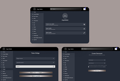 Argo Wallet Web App UI UX blockchain branding ui web web app