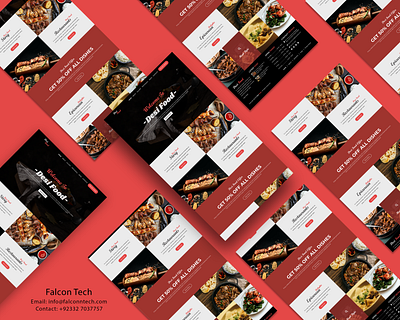 Food Website UI Design graphic design ui design web design