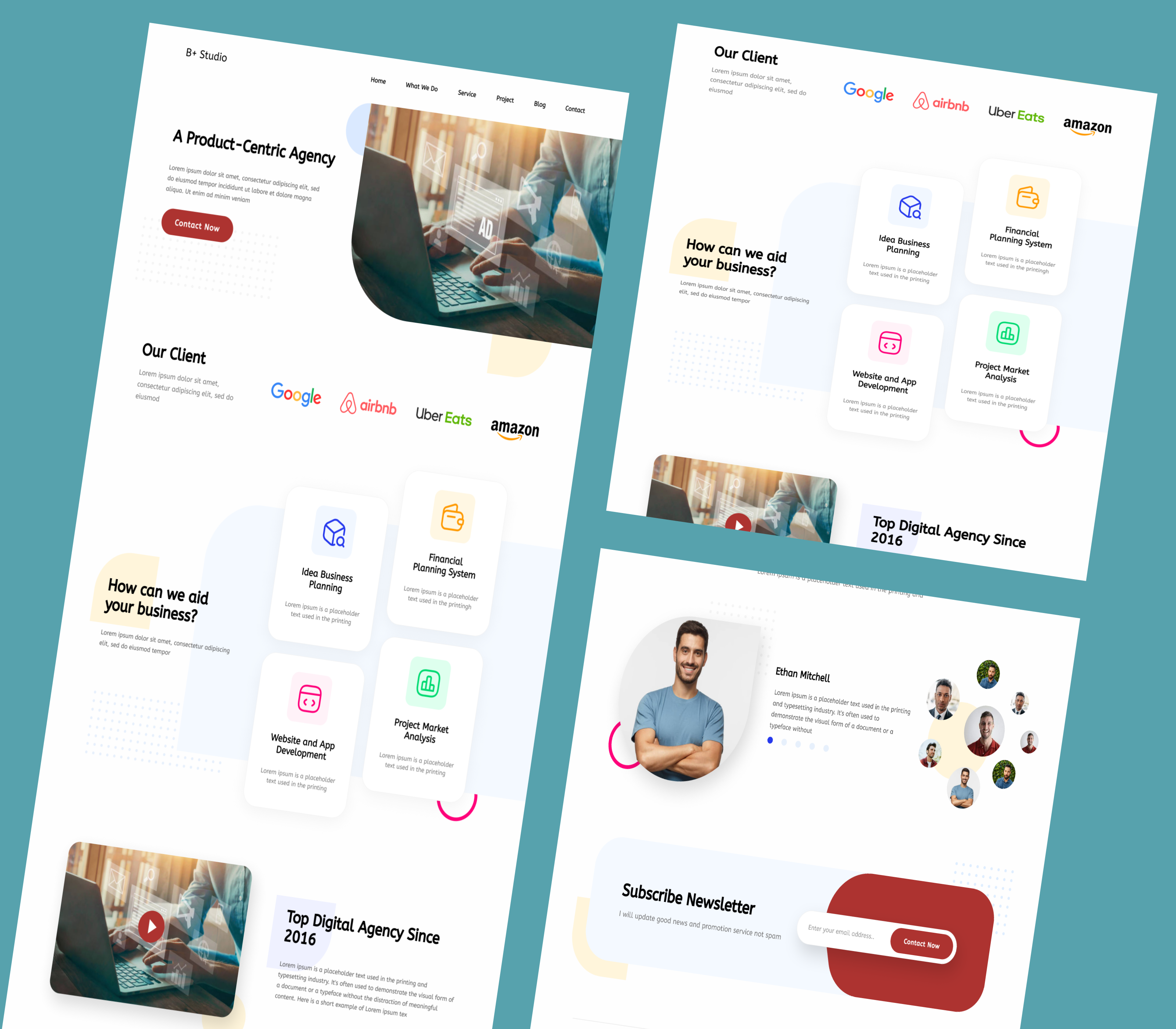 Product Centric Agency Website UI Design