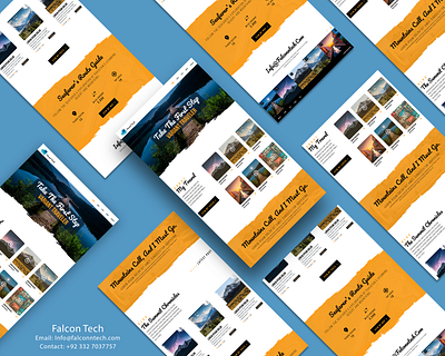 Tourism Website UI Design animation graphic design ui web design