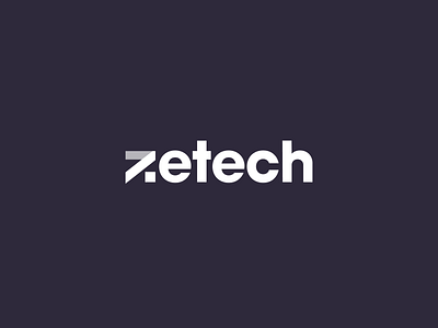 Zetech branding e commerce logo design logotype mark pattern typography unfold