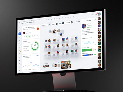 Teaching LMS - Classroom Management Dashboard chart classroom dashboard edtech education edutech floor plan learning lesson management live management dashboard map saas student