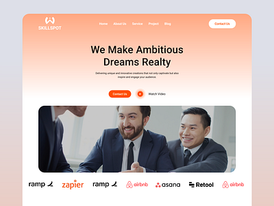 SKILLSPOT Agency Landing Page Design agency landing page design design design uiux figma design landing page designer oripio oripio design agency ui ui designer ux designer website design website designer