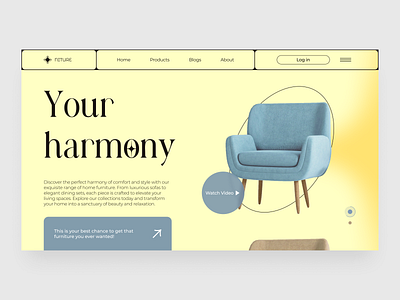 Niture - Furniture Website design figma shop ui ui design user interface ux ux design web3 website yellow