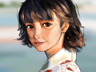 Portrait painting digital art portrait portrait painting