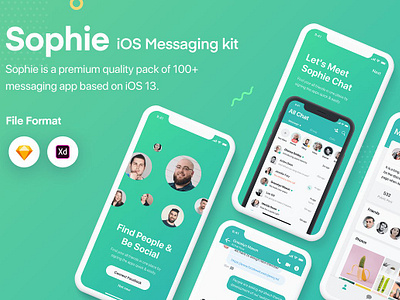 Sophie Messaging app ui kit adobe template application chat chatting conversation dark element light message messaging sketch sophie template ui kit ui ux user experience design user interface ux kit web