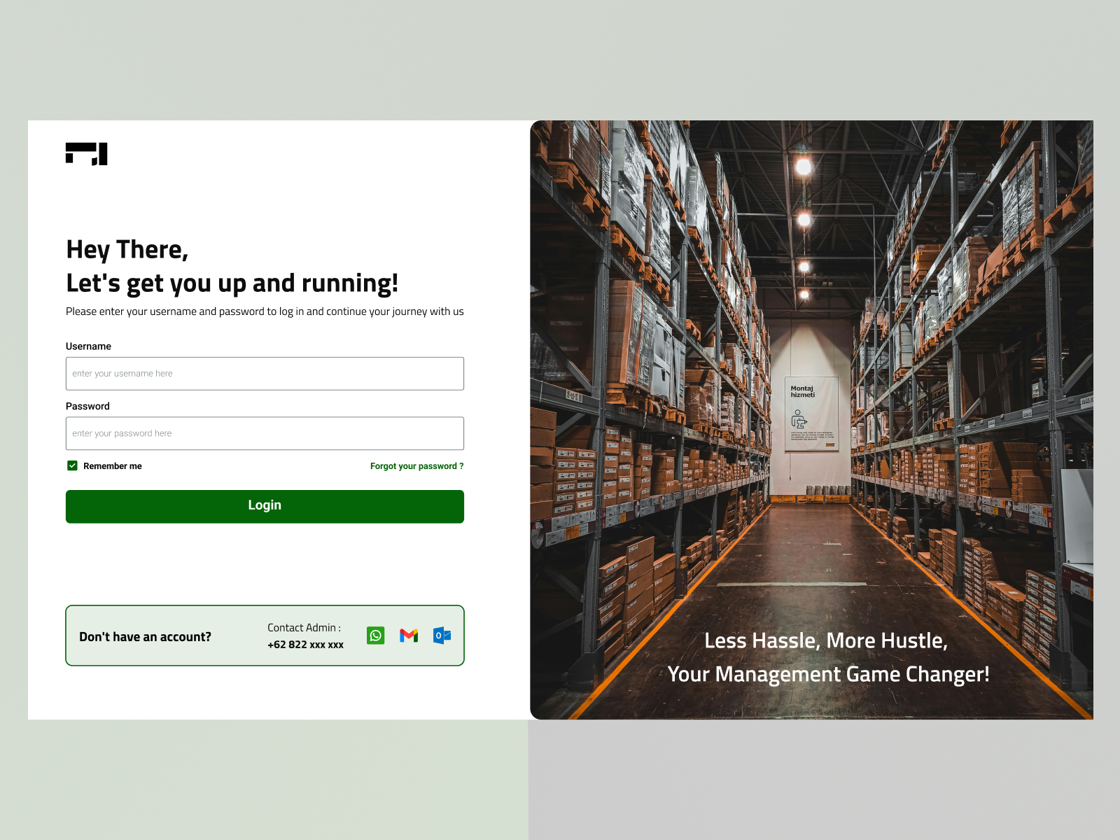 RealReel: Login landing page dashboard app dashboard design landingpage login login page logistic ui ux warehouse website