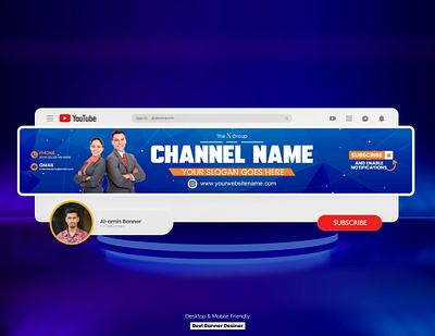 YouTube channel Banner Designer 2024 banner youtube youtube channel