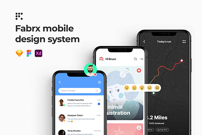 Fabrx Mobile Design System app app screens design system desktop mockup figma layouts mobile templates ui ui and ux ui design ui elements ui template ui ux ux