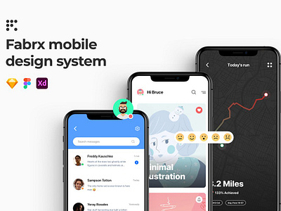 Fabrx Mobile Design System app app screens design system desktop mockup figma layouts mobile templates ui ui and ux ui design ui elements ui template ui ux ux