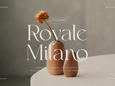 Royale Milano Modern Serif Family advertising book cover casual classic font classy font display font elegant font family font family serif fashion font ligature font logo font luxury font modern font modern serif serif social media sophisticated stylish wedding font