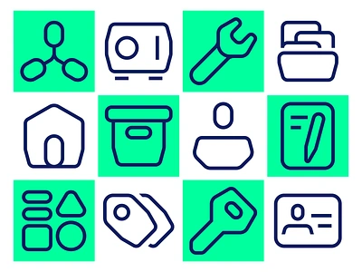 Passworder icons grid icon icon system iconset pictogram